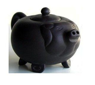 Yixing Clay Chinese Pig Teapot  10.5 Ounces Kitchen