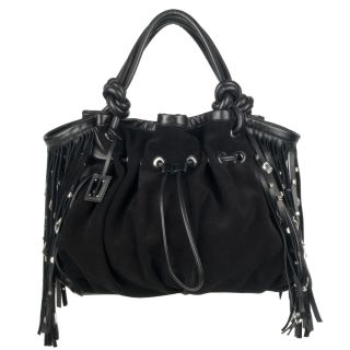Blumarine Leather Fringe Shopper Bag
