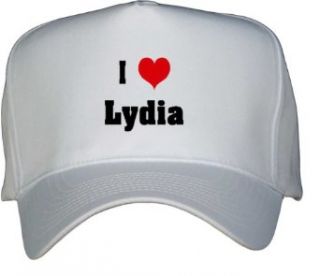 I Love/Heart Lydia White Hat / Baseball Cap Clothing