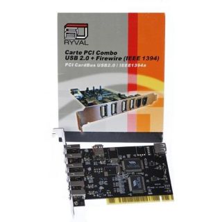 Carte PCI Combo USB 2.0 + Firewire (IEEE   Achat / Vente