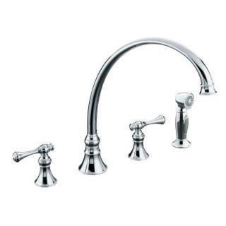 Kohler K 16111 4A CP Polished Chrome Revival Kitchen Sink Faucet With
