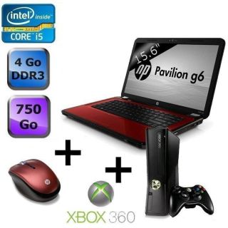 ORDINATEUR PORTABLE HP Pavilion G6 1247SF + Xbox 360 4Go + Souris HP
