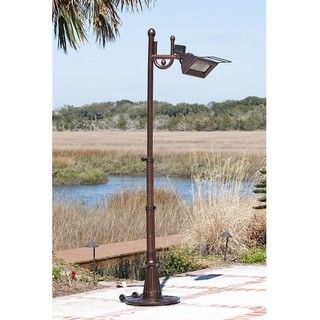 Hammered Bronze Traditional Pole Mounted Infrared Patio Heater