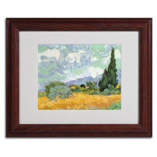 Vincent van Gogh Wheatfield with Cypresses Framed Matted Art Today