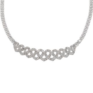 Silvertone 1ct TDW Diamond Heart Infinity Fashion Necklace Today $81