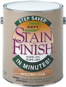 Deft 173 04 Step Saver 1 Quart Wood Stain & Finish, Honey Oak   