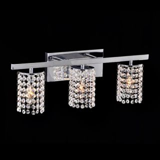 Otis Designs Chrome and Crystal 3 light Round Shade Wall Sconce Today