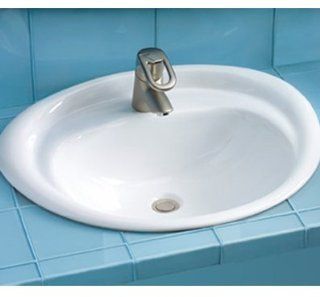 Dorian ADA Compliant Self Rimming Sink Finish Bone, Faucet Mounts 4