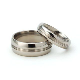 New Matching Titanium His and Hers Wedding Ring Set