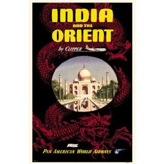 India and the Orient, Pan American World Airways Poster