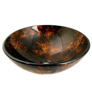 Legion Furniture Glass Amber/ Black Bathroom Sink Today $116.99 5.0