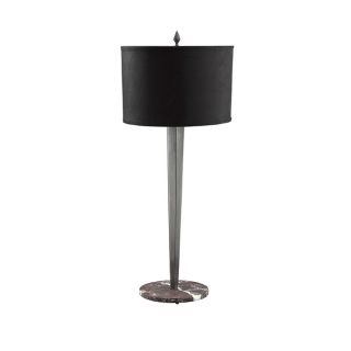 Burnished Nickel/ Red Marble Table Lamp Today $229.99