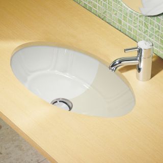 White Decorative Undermount Lavatory with Overflow Today $58.19