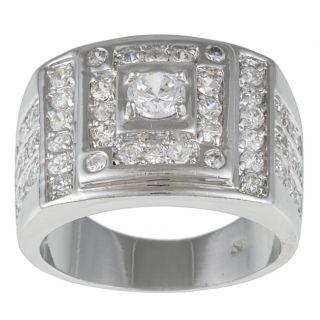 Kate Bissett Silvertone Clear Cubic Zirconia Fashion Ring MSRP $44.00