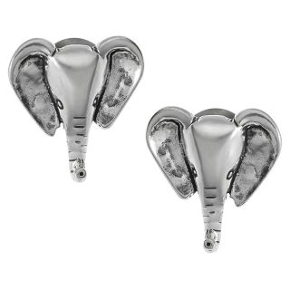 Tressa Collection Sterling Silver Elephant Stud Earrings