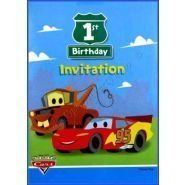 Disney Cars 1st Birthday Invitations Card 8ct Toys