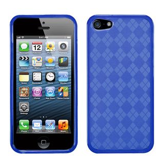 BasAcc Blue Checker TPU Rubber Skin Case for Apple® iPhone 5
