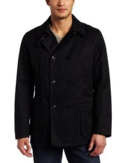 Ben Sherman Mens Military Peacoat With Removable Lining