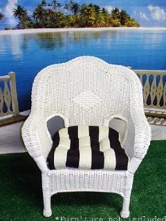 Wicker Furniture Outdoor Patio Chair Cushion   Black
