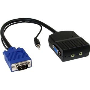 StarTech 2 Port VGA Video Splitter with Audio   USB