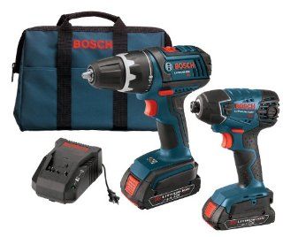 Bosch CLPK232 181 18 Volt Lithium Ion 2 Tool Combo Kit with 1/2 Inch