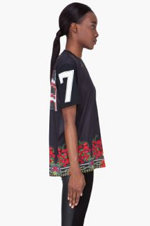 Givenchy Black Floral Trim Sport T shirt for women