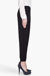 Helmut Lang Black Solar Drape Harem Pants for women