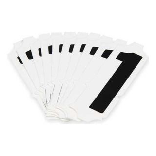 Brady 5050 1 Carded Numbers and Letters, 1, PK 10