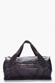 Alejandro Ingelmo Black Leather Tron City Sports Bag for men