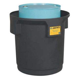 Justrite 28685 Single Drum Spill Container, Black