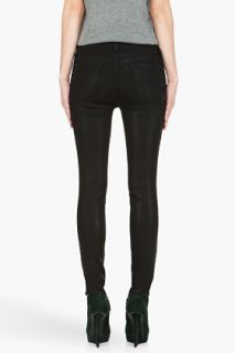 J Brand Black Coated Low Rise 11 Jeans for women