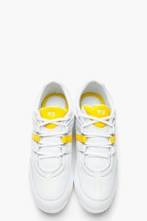 Y 3 White And Yellow Boxing Sneakers for men