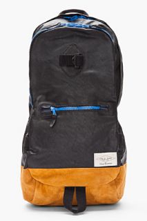 Rag & Bone Black And Blue Coated Backpack for men