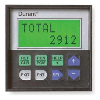 Durant 57600400 Totalizer, 2 Line LCD, 8 Digit, 10 15VDC
