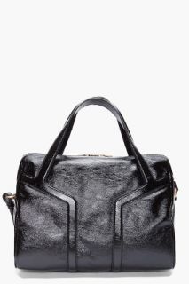 Yves Saint Laurent Glossy Black Shoulder Bag for women