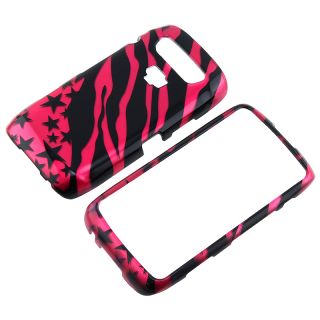 Hot Pink Zebra Star Case for Blackberry Torch 9850/ 9860