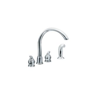 Moen Monticello Chrome Two handle High Arc Kitchen Faucet Today $284