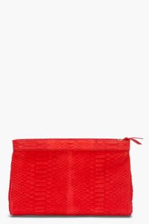 Yves Saint Laurent Snake Suede Y Clutch for women