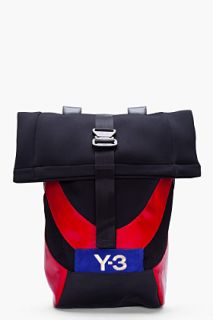 Y 3 Black & Red Nomad Backpack for men