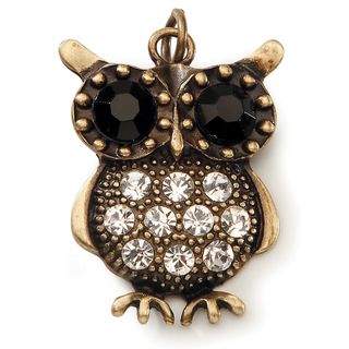 Styled by Tori Spelling (TM) Owl Pendant  Bronze W/Rhinestones 1/Pkg