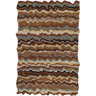 Hand tufted Fayston Brown Novelty Wool Rug (33 x 53) Today $204.99