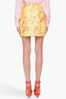 CARVEN Yellow Bubble Print Skirt for women