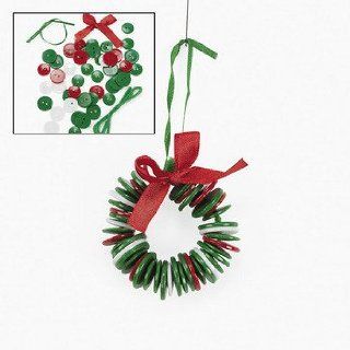 Button Wreath Ornament Craft Kit   Crafts