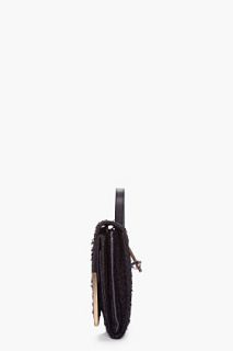 Damir Doma Black Scaled Leather Clutch for women