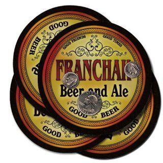 Franchak Family Name Brand Beer & Ale Drink Coasters   Set