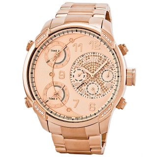 JBW Mens G4 Multi Time Zone Rose Gold Lifestyle Diamond Watch Today