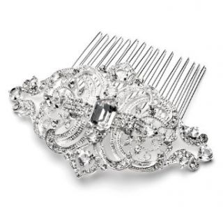 Bridal Wedding Comb,Silver with Rhinestone 186 Clothing