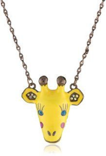 Betsey Johnson Critter Giraffe Pendant Necklace Jewelry