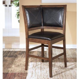 Contemporary Brown Corner Upholstered Bar Stool Home