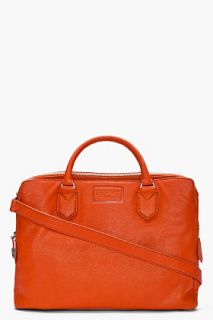 Marc By Marc Jacobs Burnt Orange Monsieur Marc Lean Briefcase for men